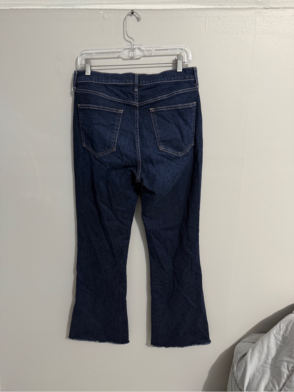 Gap Jeans Womens 12 Long 70s Flare Leg High Rise Dark Wash Modern Retro - Picture 2 of 9